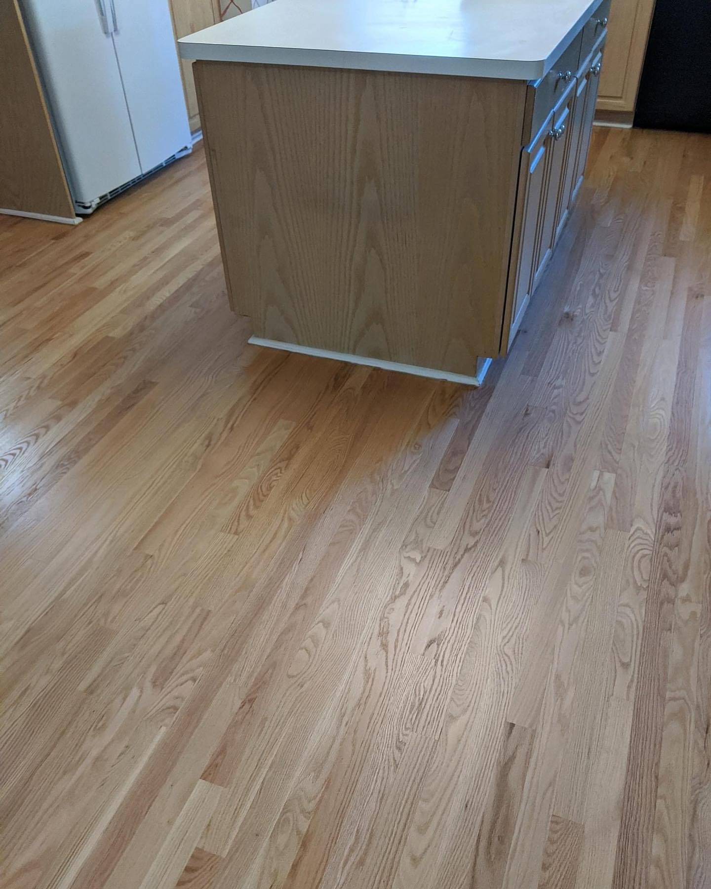 Hardwood floor in modern kitchen