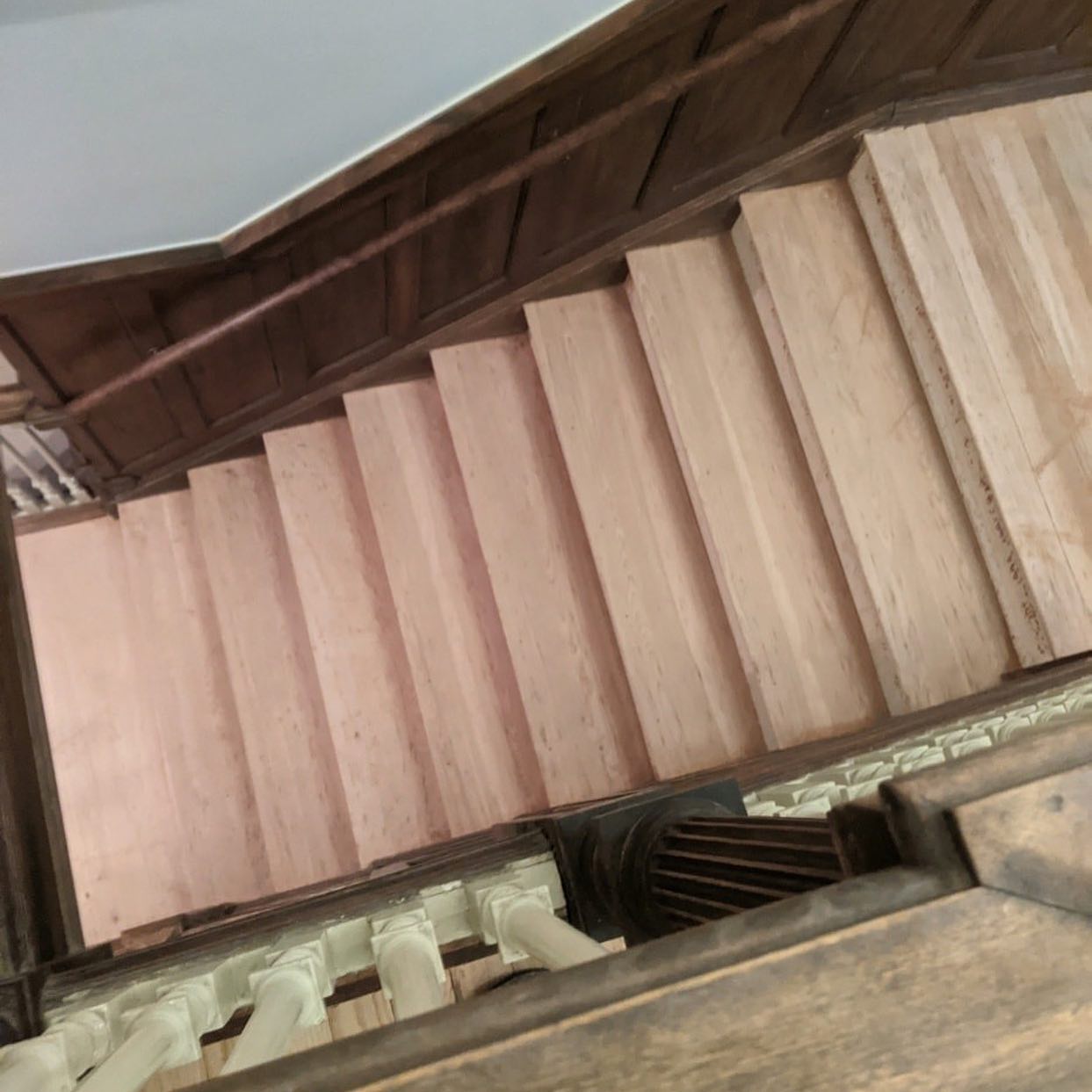 Historic hardwood stair restoration
