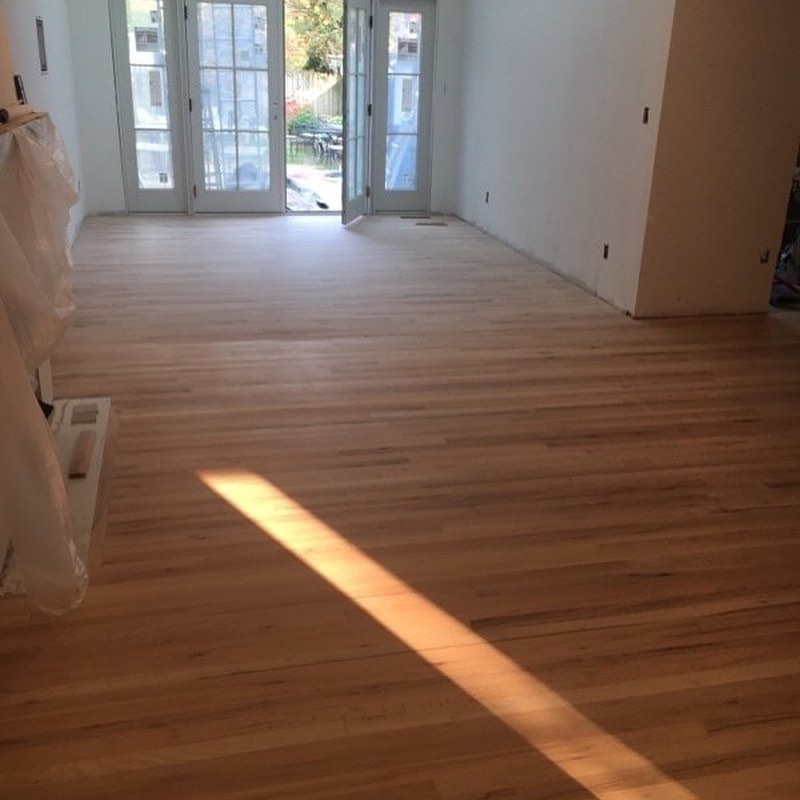 Light shining over new hardwood floors